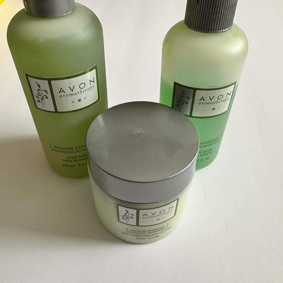 Avon Other - Avon Aromatherapy Nurturing Eucalyptus Gift Set Skin Cooler Foam Bath Body Cream